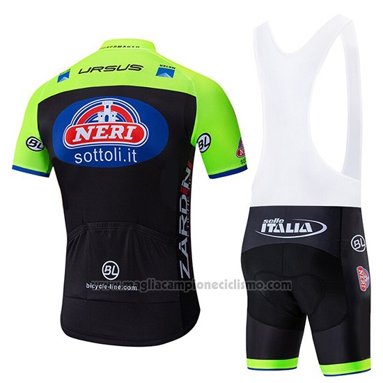 2019 Abbigliamento Ciclismo Neri Italia Verde Nero Manica Corta e Salopette